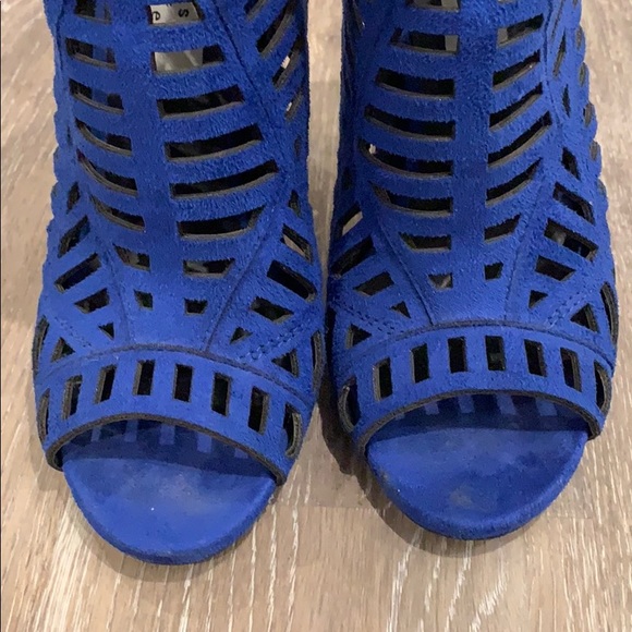 LolaShoetique Royal Blue open toe - Picture 4 of 5